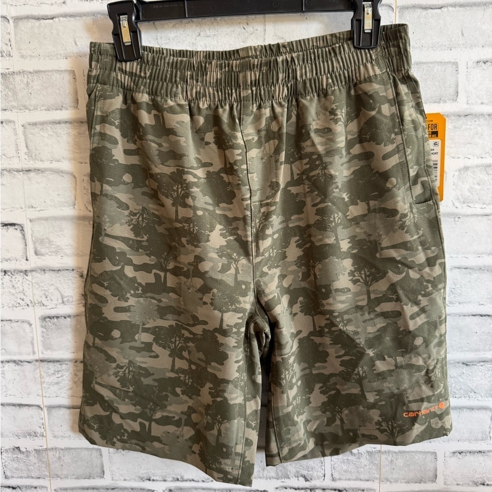 NWT! Boy’s Carhartt T rugged flex camouflage work shorts Size Large 14/16 - Picture 1 of 4